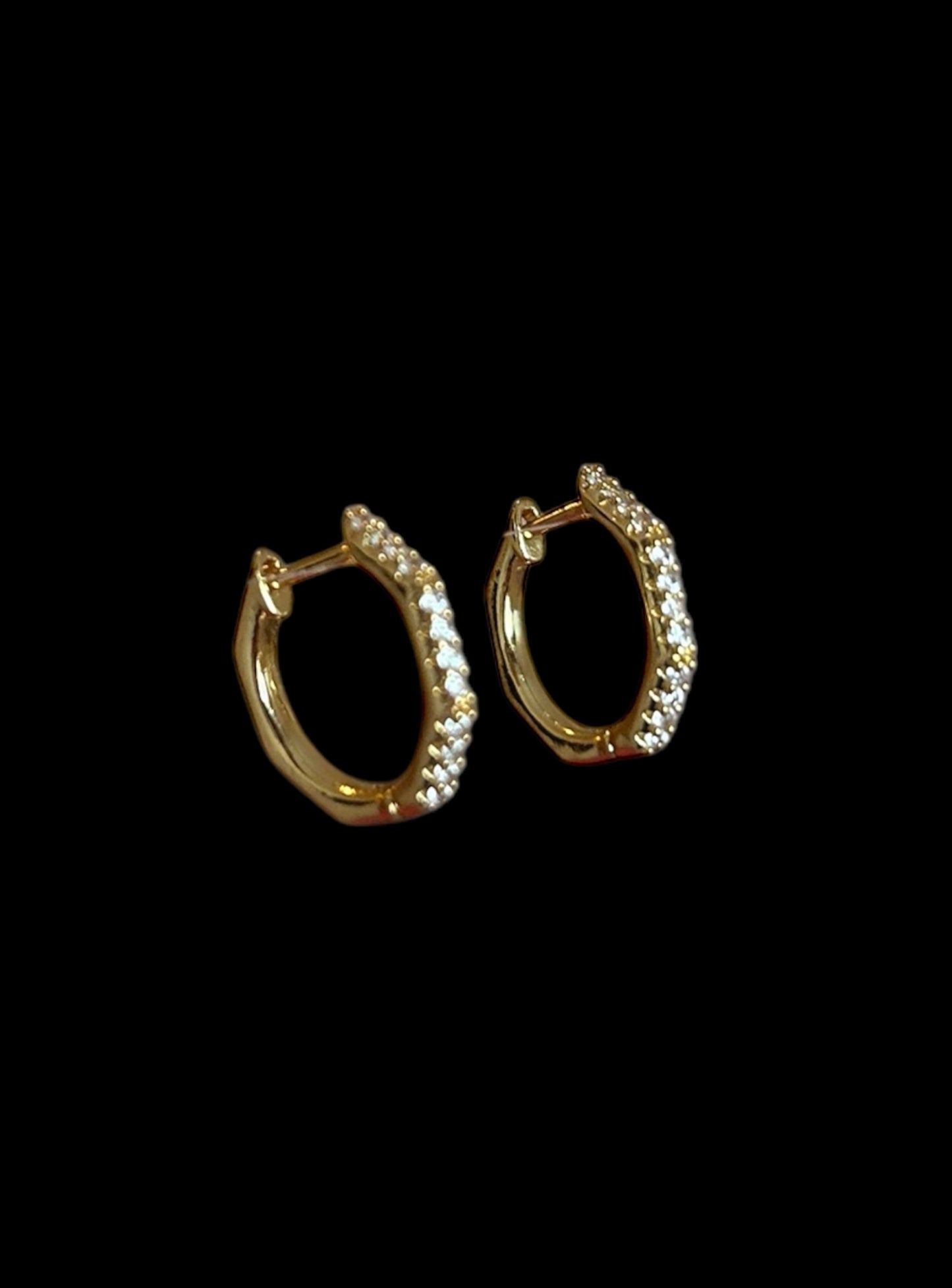 Hoop Earrings with Diamonds