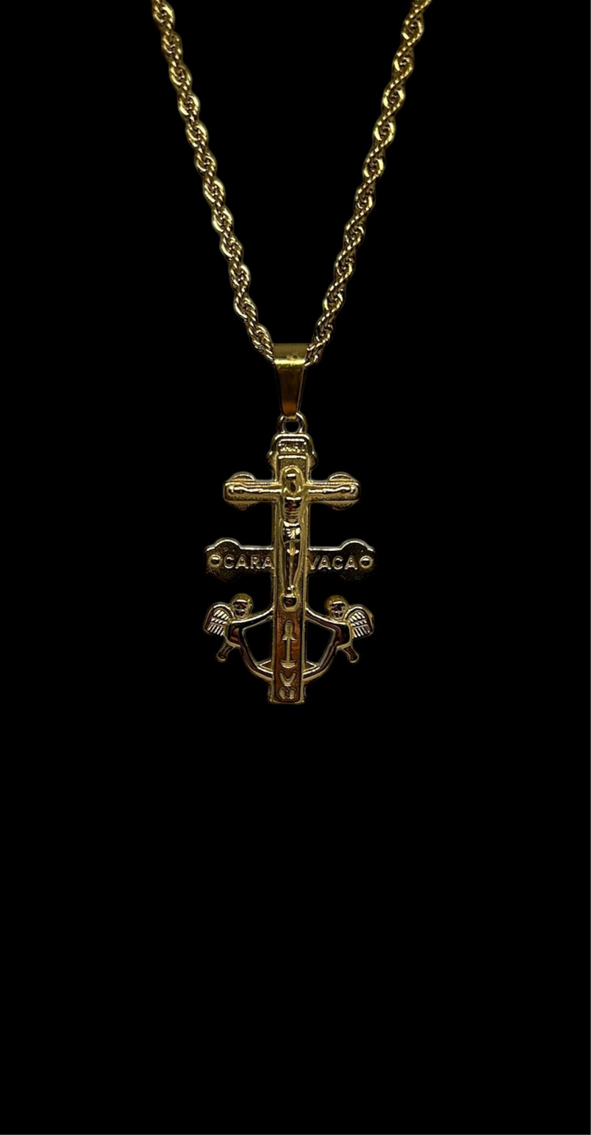 Gold Caravaca Pendant