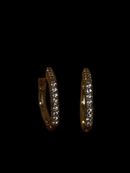 Hoop Earrings with Diamonds