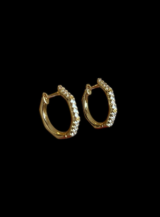 Hoop Earrings with Diamonds