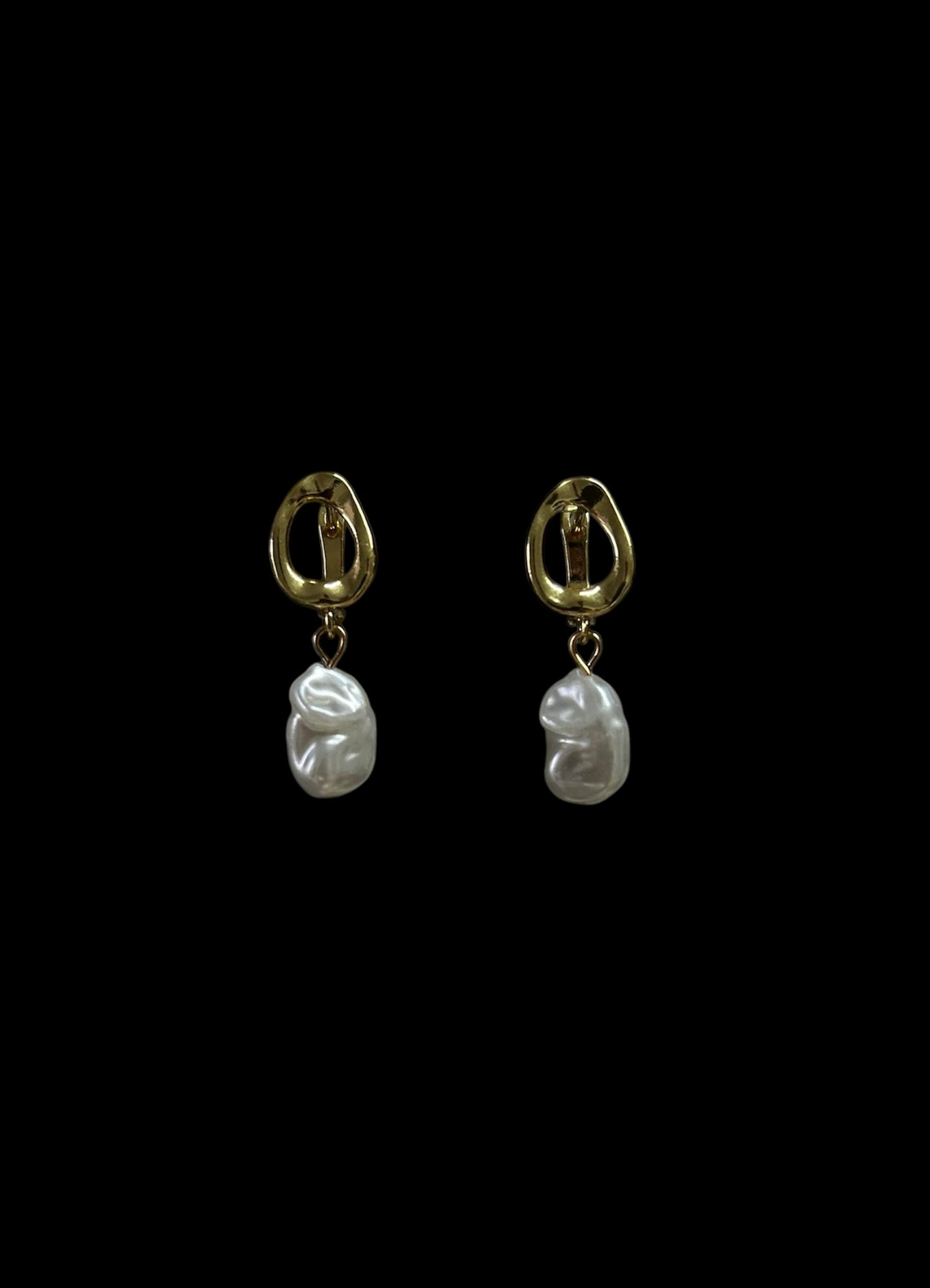 Gold  Pearl Earrings
