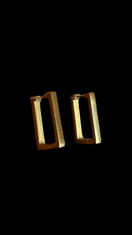 Gold Rectangle earrings