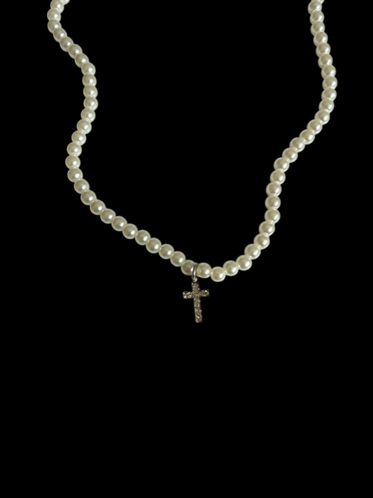 Pearl Cross Necklace